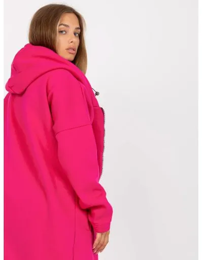 Fuchsiová basic mikina s kapucí Tina RUE PARIS