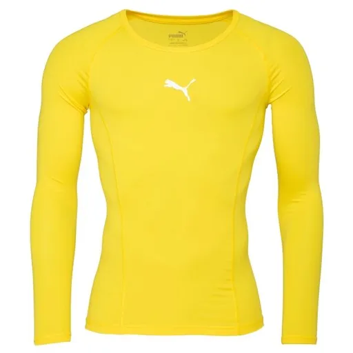 Puma LIGA BASELAYER LONG SLEEVE TEE Pánské funkční triko, žlutá, velikost