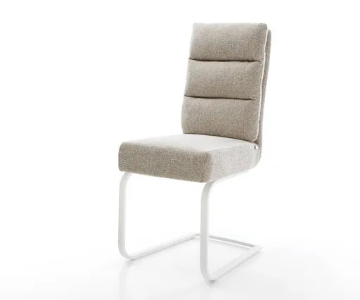 Jídelní židle Pela-Flex látka Měkký béžová jídelní židle plochá