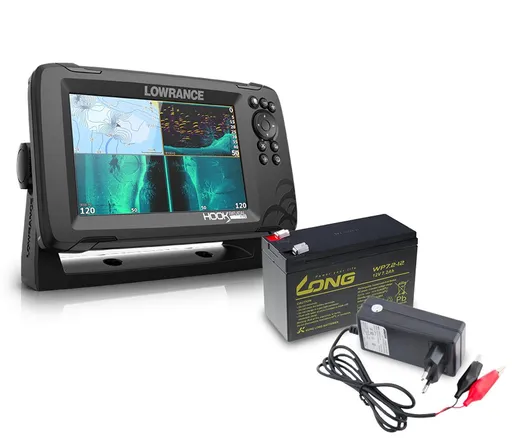 Lowrance Echolot Hook Reveal 7 se Sondou Tripleshot + baterie + nabíječka ZDARMA,Lowrance Echolot Hook Reveal 7 se Sondou Tripleshot + baterie + nabíj