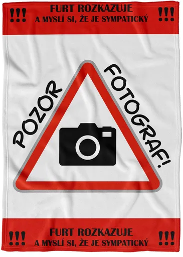 Deka Pozor fotograf (Podšití beránkem: NE)