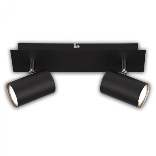 BRILONER Isil A LED stropní bodové svítidlo, třída A, 2-ramenné, 50.000h, nastavitelné, černá 2840025