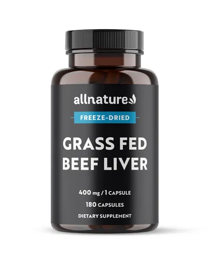 Allnature Grass Fed Beef Liver 180 kapslí