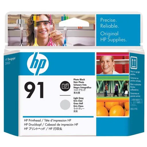 HP C9463A - originální tisková hlava HP 91, světle šedá