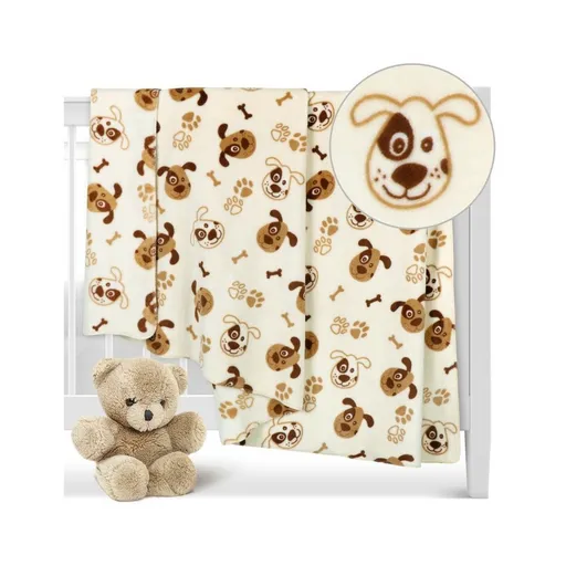 Bellatex Dětská přikrývka Ella Pejsek hnědá, 100 x 150 cm