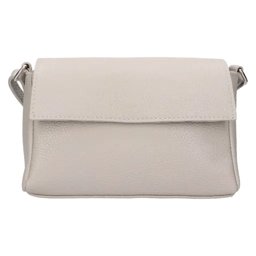 Dámská kožená crossbody kabelka Italia Darina - šedá