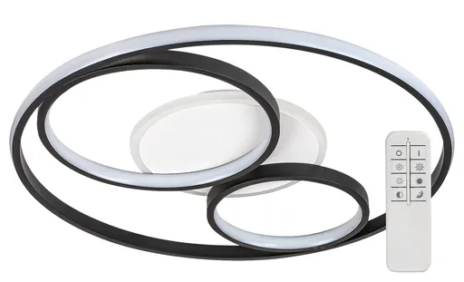 Rabalux Černé stropní LED svítidlo Aquila 530mm 50W CCT s DO 3335