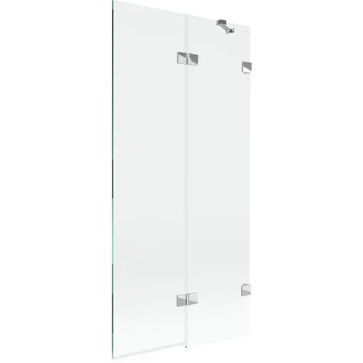 MEXEN/S Lunar vanová zástěna 2-křídlová pravá 90 x 150, transparent, chrom 897-090-100-01-00-P