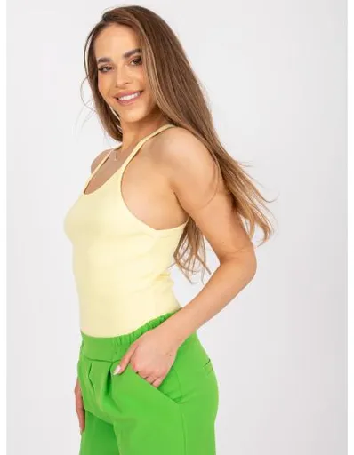 Dámský top pruhovaný bavlněný MARIANA žlutý