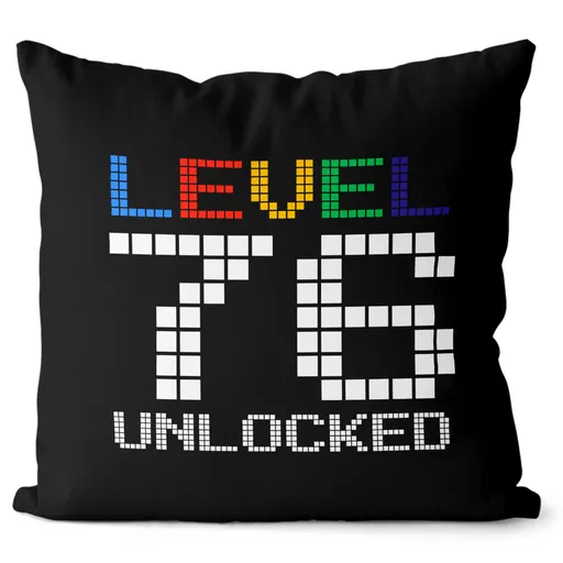 Polštář Level unlocked (Velikost: 40 x 40 cm, věk: 76)