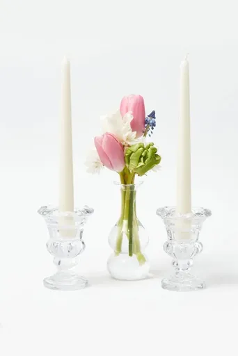 Sada svíček (2 kusy) Pastel 2 - White