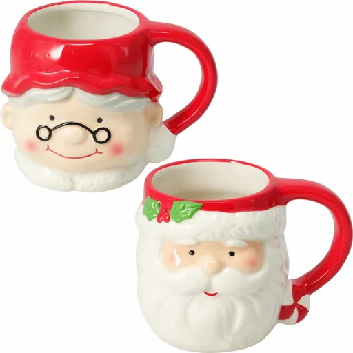 Sada 2 keramických hrnků Mr. & Mrs. Claus 440 ml