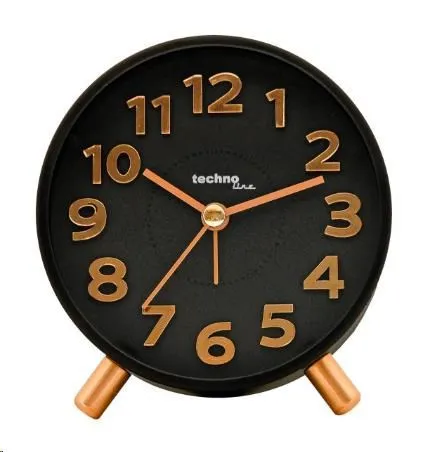 TechnoLine Modell F analogový budík, černý