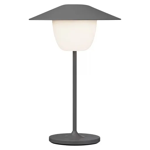 Přenosná stolní lampa ANI MINI 21 cm, LED, teplá šedá, hliník, Blomus