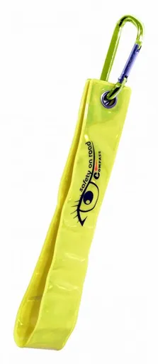 Compass 88313 Reflexní přívěšek s karabinou - žlutý
