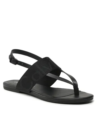 Calvin Klein dámské černé sandály FLAT SANDAL TOEPOST WEBBING YW0YW00956 37