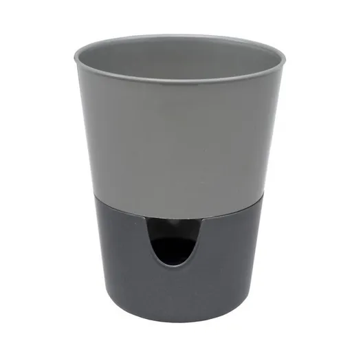 Plastia Samozavlažovací květináč Rosmarin ø 11 s okénkem, sv. + tm. antracit