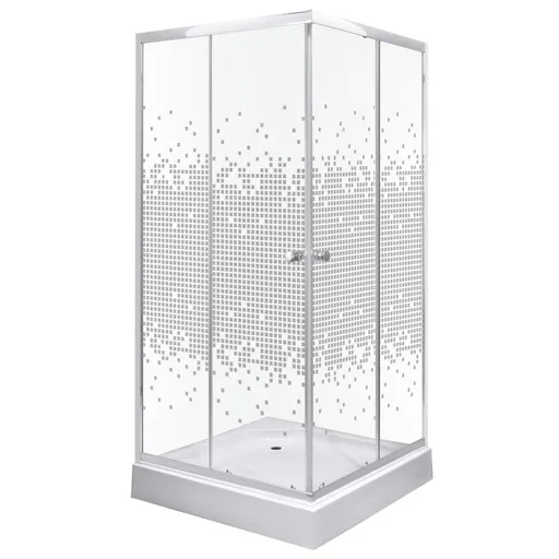 KERRA Sprchový kout Bílý Pixel SQ 90 (s vaničkou) 5907548118370