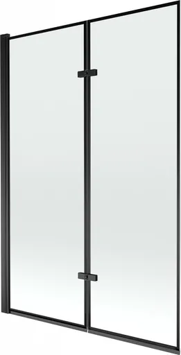 MEXEN Castor vanová zástěna 2-křídlo 120 x 150, černá vzor, černá 892-120-002-70-70