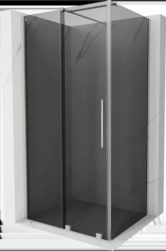 MEXEN/S Velar sprchový kout, posuvné dveře 130 x 100, grafit, nikl kartáčovaný 871-130-100-41-97