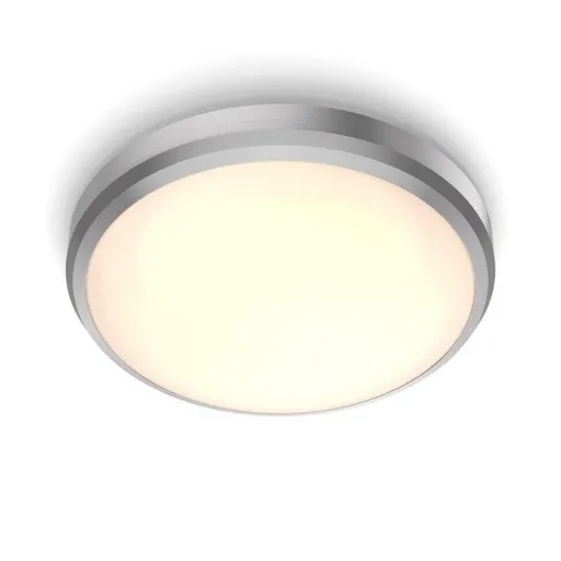 LED Koupelnové stropní přisazené svítidlo Philips DORIS CL257 8718699758820 6W 600lm 2700K IP44 22cm niklové