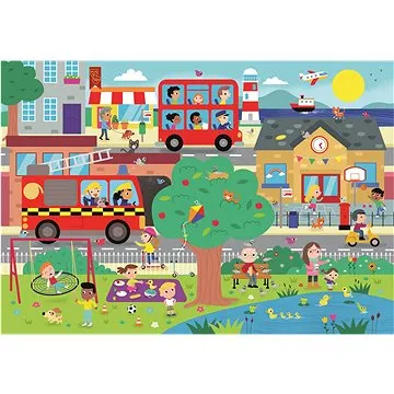 Clementoni Puzzle Rušné město MAXI 104 dílků (23766)