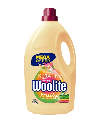 Woolite Keratin Tekutý prací prostředek na barevné prádlo Fruity 4,5 l