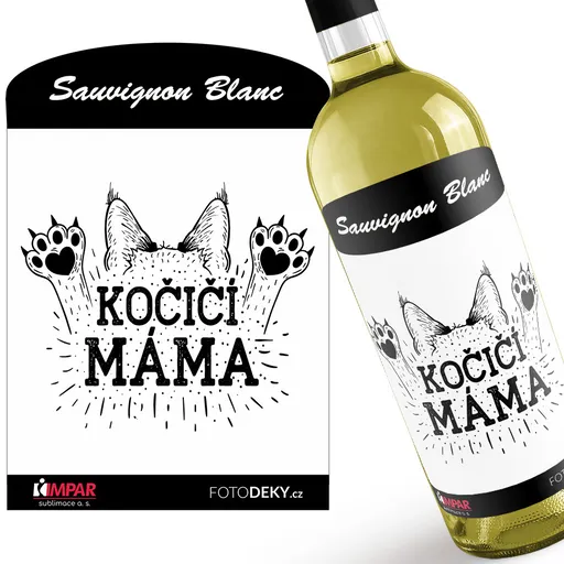 Víno Kočičí máma – tlapky (Druh Vína: Bílé víno)
