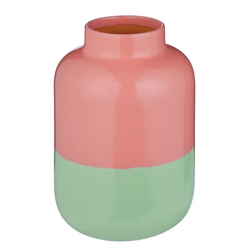 TWO TONE Váza 22 cm - růžová/šalvějová