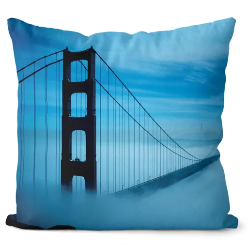 IMPAR Polštář Most v mlze 40x40 cM (Velikost: 55 x 55 cm)
