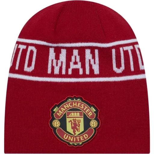 New Era WRDMRK SKULL BEANIE MANCHESTER UNITED Pánský kulich, červená, velikost UNI
