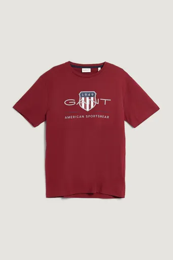 TRIČKO GANT REG ARCHIVE SHIELD SS T-SHIRT PLUMPED RED