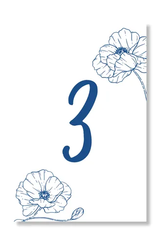 Personal Číslo stolu - Modrotisk Zvolte množství: od 1 ks do 10 ks