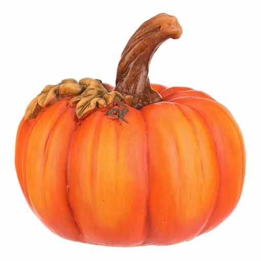 Podzimní dekorace Dýně s lístky, 24 x 24 x 23 cm, keramická, 24 cm