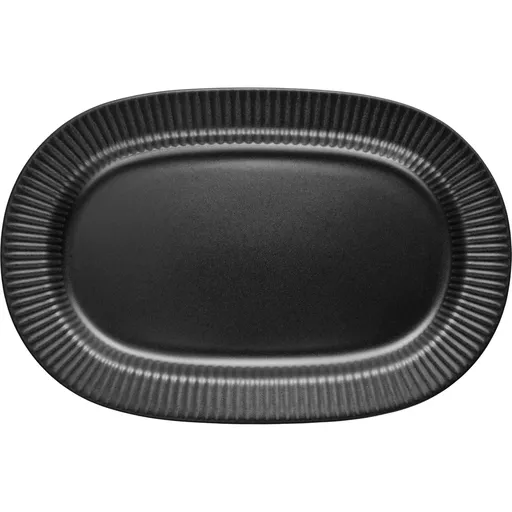 Servírovací talíř LEGIO NOVA 37 x 25 cm, černá, kamenina, Eva Solo