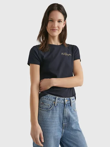 Tommy Hilfiger dámské tmavě modré tričko WW0WW37860 XS