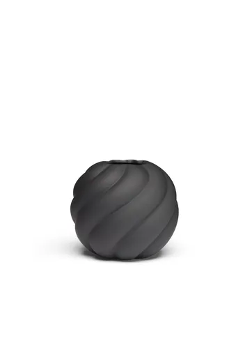 Váza Twist Ball, 12 cm, černá - COOEE