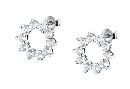 Morellato Stříbrné náušnice Sluníčka s kubickými zirkony Tesori SAIW263