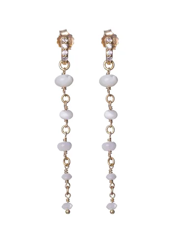 Alisia Dlouhé pozlacené náušnice s perletí AL3705.01.000