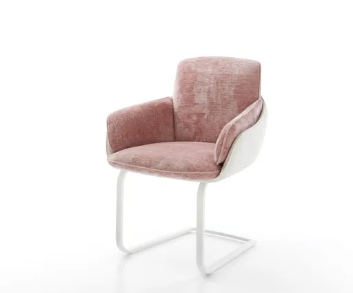 Jídelní židle Luan-Flex s područkami mix materiálů pravá kůže