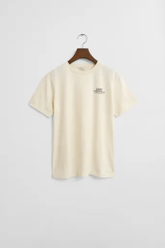 TRIČKO GANT GRAPHIC SS T-SHIRT CREAM