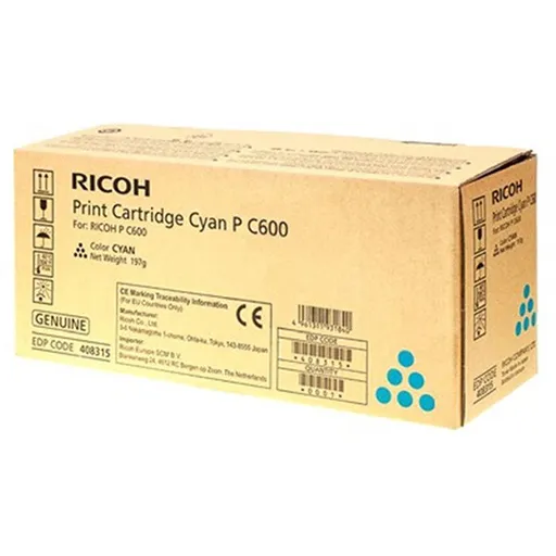 RICOH 408315 - originální toner, azurový, 12000 stran