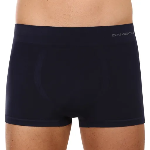 Gino Pánské boxerky bezešvé bambusové modré (53005) L