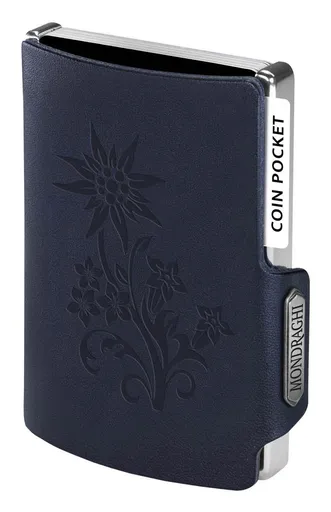 Kožená mini peněženka Mondraghi Silhouette Edelweiss Blue