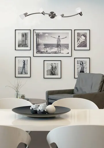 Nástěnná lampa 4X40W G9 matný nikl/chrom bílá SELIA