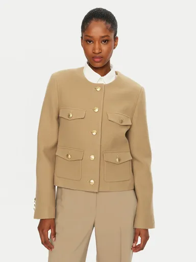 Tommy Hilfiger dámský béžový přechodný kabátek WW0WW43754 38