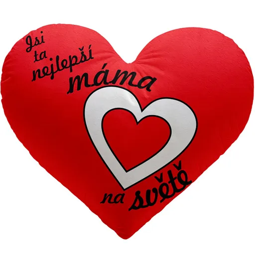 Polštářek srdcový - Nejlepší máma