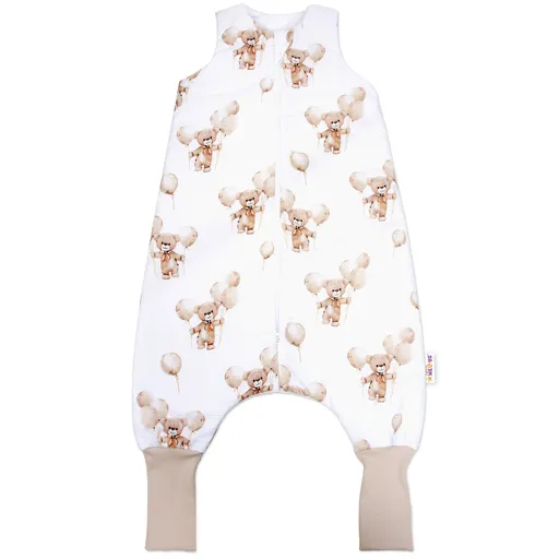 Baby Nellys Spací vak se zahrnovacími nohavičkami Teddy Ball, vel. S, 68/86