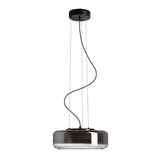 RED - DESIGN RENDL RENDL NAOMI LED závěsné svítidlo, skleněná kouřové sklo/mléčné sklo/černá R14400