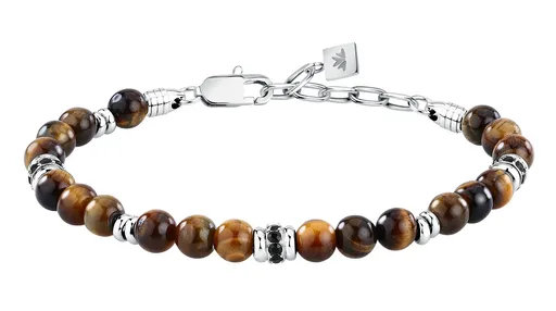Morellato Pánský korálkový náramek s tygřím okem Pietre S1746